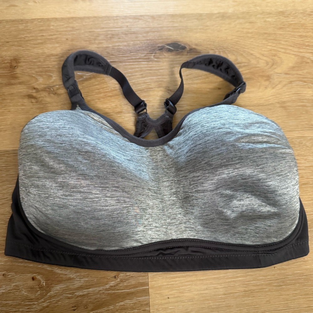 Athletic Works Sports Bra Heather Gray Charcoal 1X 93001 NIHEG
